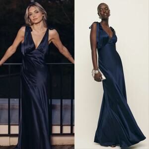 New Reformation Pernille Silk Dress